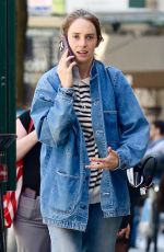 MAYA HAWKE in Double Denims Out in New York 04/28/2025