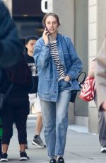 MAYA HAWKE in Double Denims Out in New York 04/28/2025