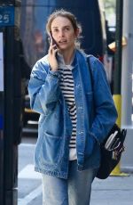 MAYA HAWKE in Double Denims Out in New York 04/28/2025