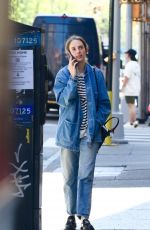 MAYA HAWKE in Double Denims Out in New York 04/28/2025