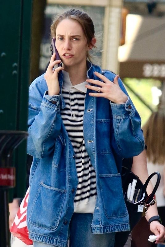 MAYA HAWKE in Double Denims Out in New York 04/28/2025