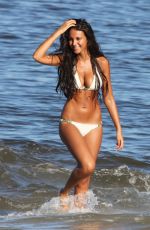 MICHELLE KEEGAN in a White Bikini at a Beach in St. Vincent 11/12/2012