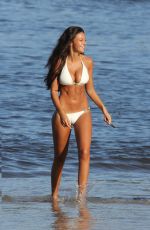 MICHELLE KEEGAN in a White Bikini at a Beach in St. Vincent 11/12/2012