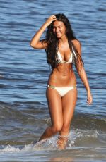 MICHELLE KEEGAN in a White Bikini at a Beach in St. Vincent 11/12/2012