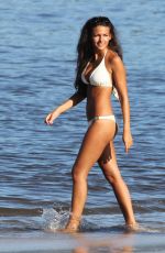 MICHELLE KEEGAN in a White Bikini at a Beach in St. Vincent 11/12/2012