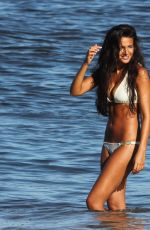 MICHELLE KEEGAN in a White Bikini at a Beach in St. Vincent 11/12/2012