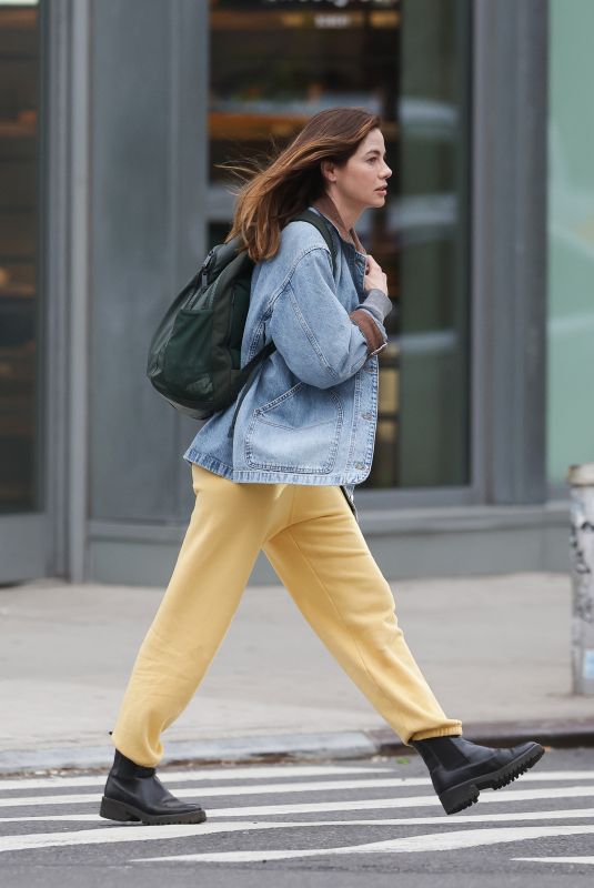 MICHELLE MONAGHAN Out for an Evening Stroll in New York 04/21/2025