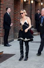 MICHELLE WILLIAMS Arrives at The Late Show with Stephen Colbert in New York City 04/01/2025