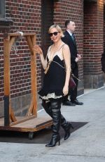 MICHELLE WILLIAMS Arrives at The Late Show with Stephen Colbert in New York City 04/01/2025