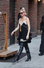 MICHELLE WILLIAMS Arrives at The Late Show with Stephen Colbert in New York City 04/01/2025