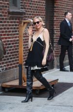 MICHELLE WILLIAMS Arrives at The Late Show with Stephen Colbert in New York City 04/01/2025