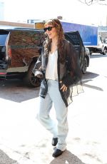 MILEY CYRUS Arrives for Maybelline Photoshoot in New York City 04/23/2025