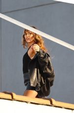 MILEY CYRUS at Rooftop Photoshoot for Maybelline Commercial in New York City 04/23/2025