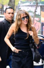 MILEY CYRUS Stepping Out in New York City 04/22/2025