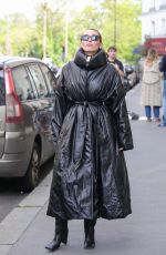 MILEY CYRUS Stuns in Alaia After a Visit to Saint Germain des Pres in Paris 04/26/2025