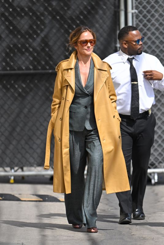 MINKA KELLY Arrives at Jimmy Kimmel Live! 04/15/2025