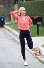 NICOLE YOUNG Out Jogging in Los Angeles 04/22/2025