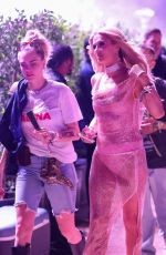 PARIS HILTON and CARA DELEVINGNE Out at Coachella Weekend 1 Final Night 04/13/2025