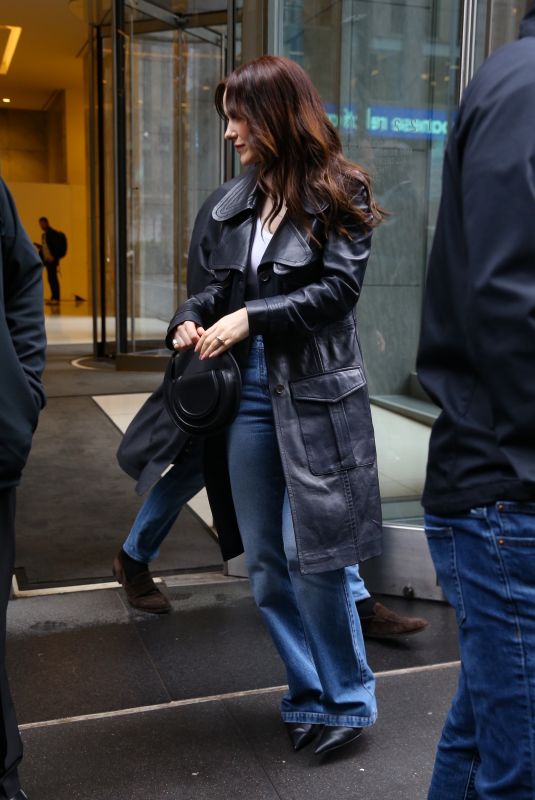 RACHEL BROSNAHAN Arrives at SiriusXM Studios in New York 04/03/2025