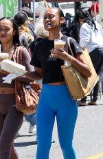 RACHEL LINDSAY Out Shopping with a Friend at Studio City Farmers Market 04/20/2025