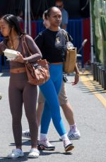 RACHEL LINDSAY Out Shopping with a Friend at Studio City Farmers Market 04/20/2025