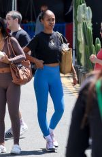 RACHEL LINDSAY Out Shopping with a Friend at Studio City Farmers Market 04/20/2025