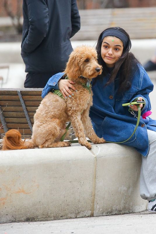 RACHEL ZEGLER Out with Her Dog in New York 04/06/2025