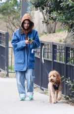 RACHEL ZEGLER Out with Her Dog in New York City 04/21/2025
