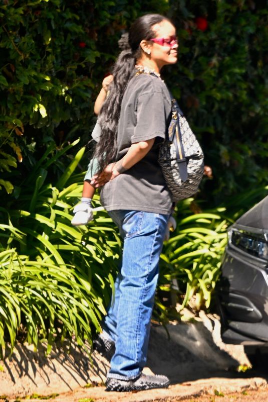 RIHANNA Out and About in Beverly Hills 04/21/2025
