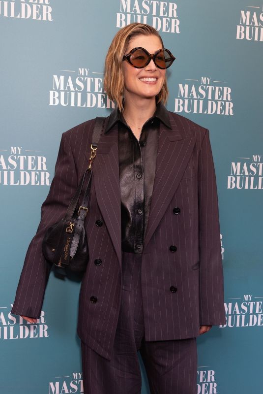 ROSAMUND PIKE at My Master Builder West End Opening Night in London 04/29/2025