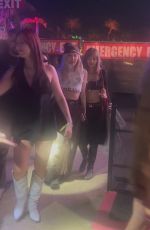 ROSE Shares a Laugh with a Friend on Golf Cart After Coachella 04/13/2025