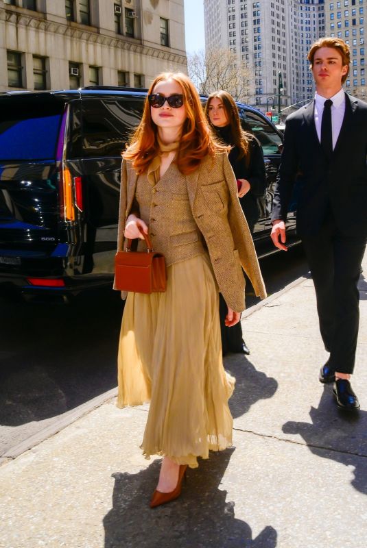 SADIE SINK Arrives at Ralph Lauren Collection Fall 2025 Show in New York 04/17/2025