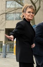 SARAH PALIN Arrives at Jury Trial Against New York Times 04/14/2025