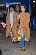SELENA GOMEZ and Benny Blanco Arrives at Knicks Game at Madison Square Garden in New York City 04/08/2025