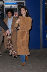 SELENA GOMEZ and Benny Blanco Arrives at Knicks Game at Madison Square Garden in New York City 04/08/2025