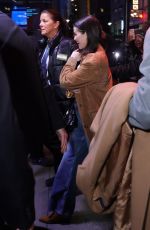 SELENA GOMEZ and Benny Blanco Arrives for Knicks Game at Madison Square Garden in New York City 04/08/2025