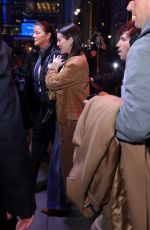 SELENA GOMEZ and Benny Blanco Arrives for Knicks Game at Madison Square Garden in New York City 04/08/2025