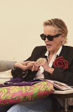 SHARON STONE Getting a Pedicure in Los Angeles 04/28/2025