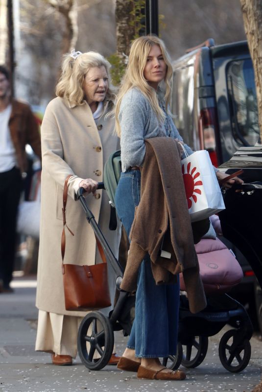 SIENNA MILLER Out and About in Notting Hill 04/02/2025