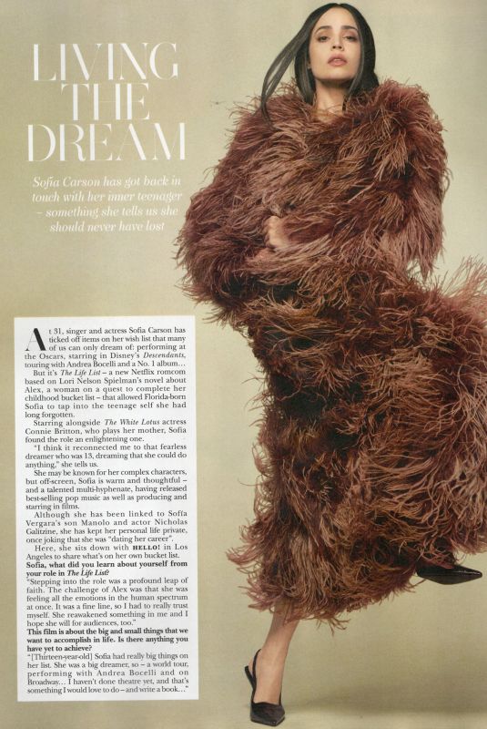 SOFIA CARSON in Hello! Magazine, April 2025