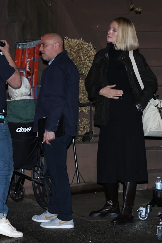 UMA THURMAN on the Set of Dexter: Resurrection in New York City 04/17/2025