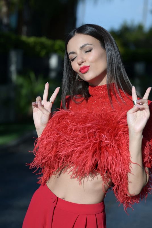 VICTORIA JUSTICE at a Photoshoot 04/22/2025