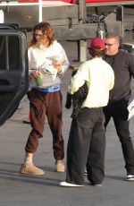 ZENDAYA and Tom Holland on the Set of Euphoria in Los Angeles 04/27/2025