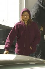 ZENDAYA Leaves Basecamp on the Set of Euphoria in Koreatown in Los Angeles 04/17/2025