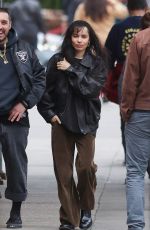 ZOE KRAVITZ Out With a Male Friend in New York City 04/21/2025