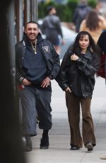 ZOE KRAVITZ Out With a Male Friend in New York City 04/21/2025