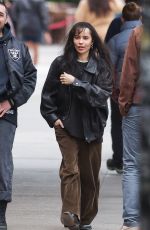 ZOE KRAVITZ Out With a Male Friend in New York City 04/21/2025