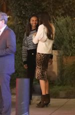 ZOE SALDANA Out for a Double Dinner Date with Friends in West Hollywood 04/16/2025