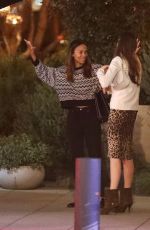 ZOE SALDANA Out for a Double Dinner Date with Friends in West Hollywood 04/16/2025