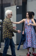 ZOEY DEUTCH Films Scene for Her Upcoming Movie with Co-star John Slattery in Los Angeles 04/22/2025
